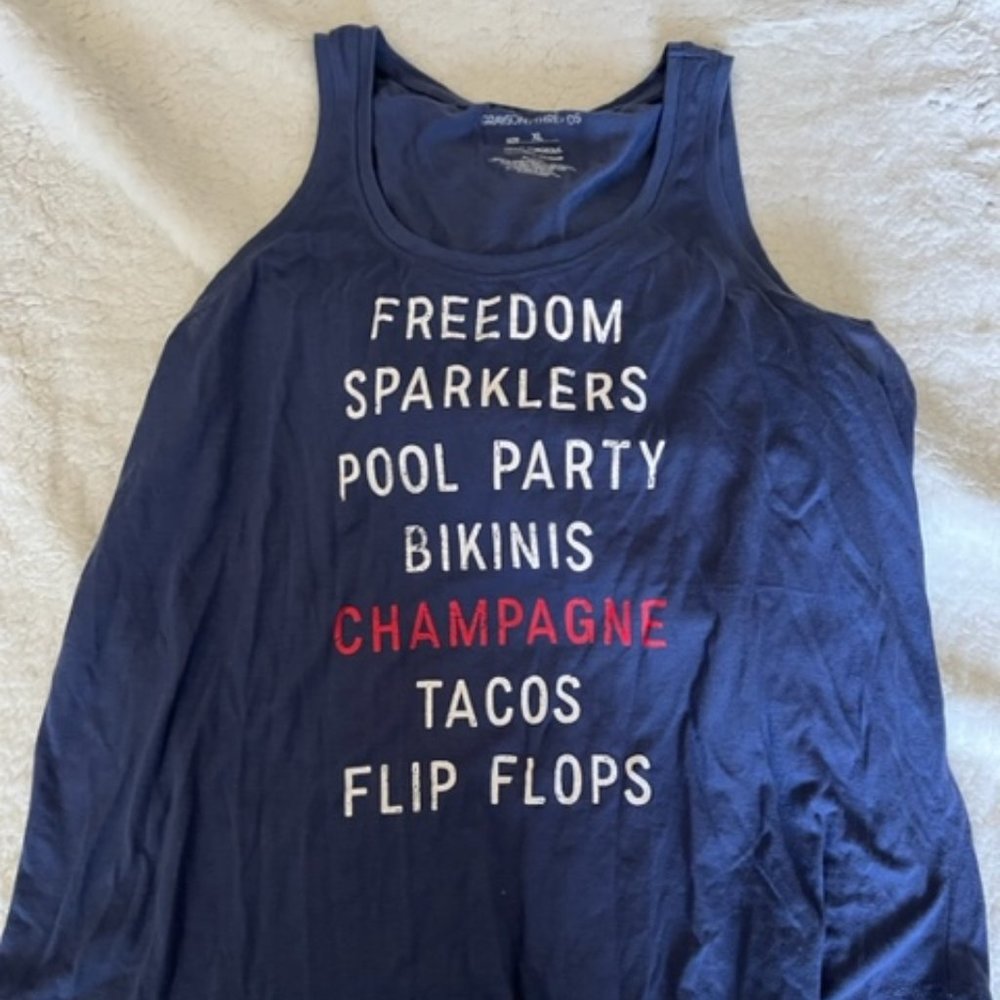 Blue 4th of July Tank Top